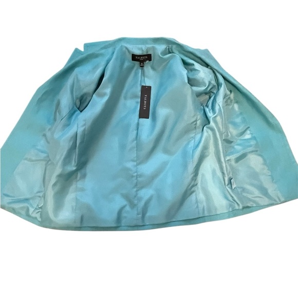 Talbots Blazer Women's Open Ocean Blue Linen Blazer Size: 2P - Picture 5 of 7